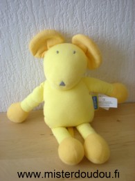 Doudou Souris Marese Jaune 