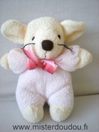 Doudou Souris Maxita Tissus éponge rose jaune 