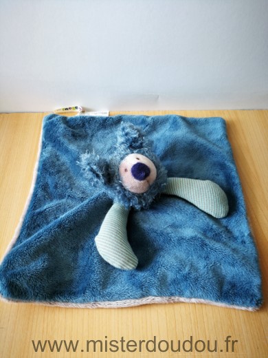 Doudou Koala Moulin roty Baba  bleu et gris dessous les zazous 