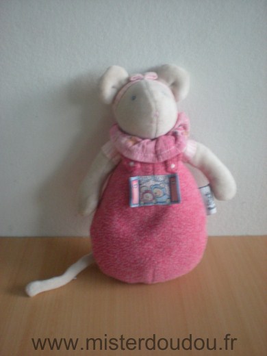 Doudou Souris Moulin roty Lila et patachon - rose 