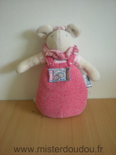 Doudou Souris Moulin roty Lila rose 