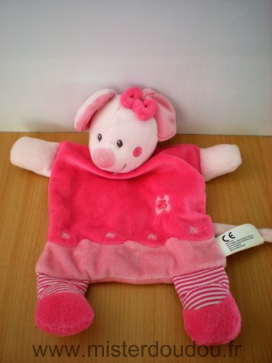 Doudou Souris Nicotoy Blanc rose 