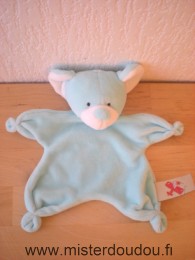 Doudou Souris Nicotoy Bleu blanc 