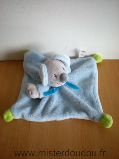 Doudou Souris Nicotoy Bleu gris 