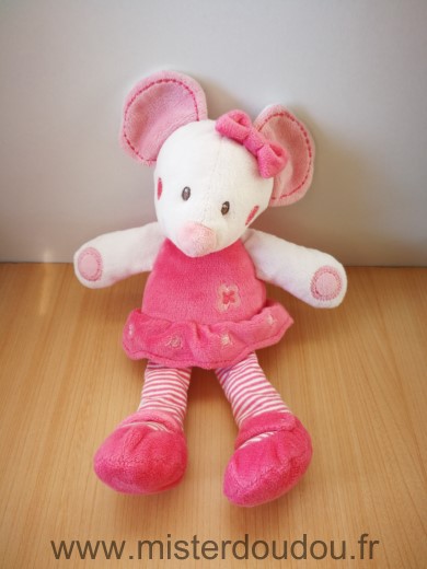 Doudou Souris Nicotoy Rose 