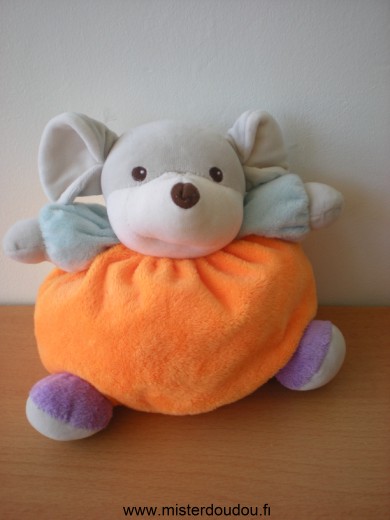 Doudou Souris Nounours Orange 