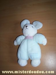 Doudou Souris Nounours Vert pastel rose 