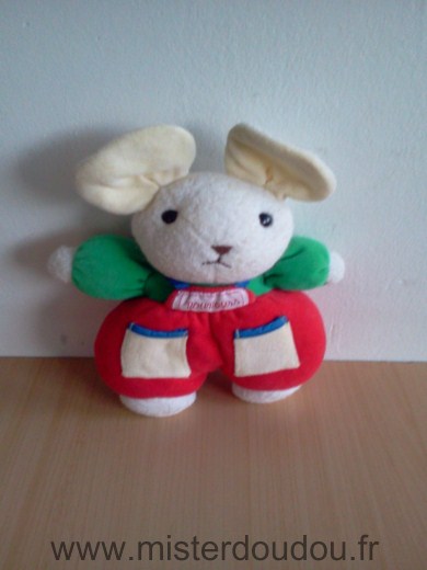 Doudou Souris Nounours Vert rouge 