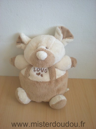 Doudou Souris Planet pluch Ecru beige 