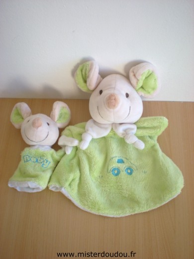 Doudou Souris Playkids Vert 