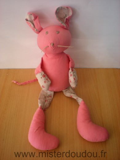 Doudou Souris Raynaud Rose blanc d ivoire 