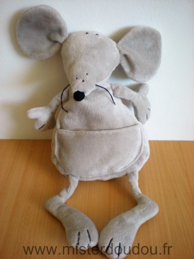 Doudou Souris Sia Gris 