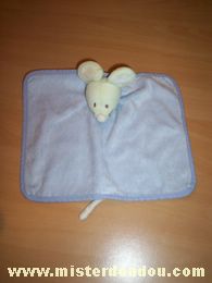 Doudou Souris Tex Bleu vert 