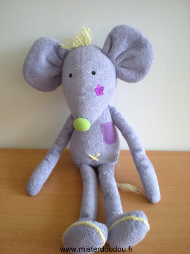 Doudou Souris Vertbaudet Violette 