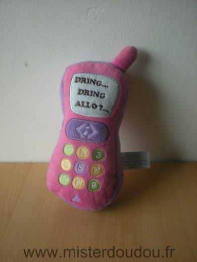 Doudou Telephone Gipsy Rose mauve Attention, boite sonore ne fonctionne plus