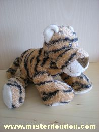 Doudou Tigre Anna club plush Marron tigré noir 