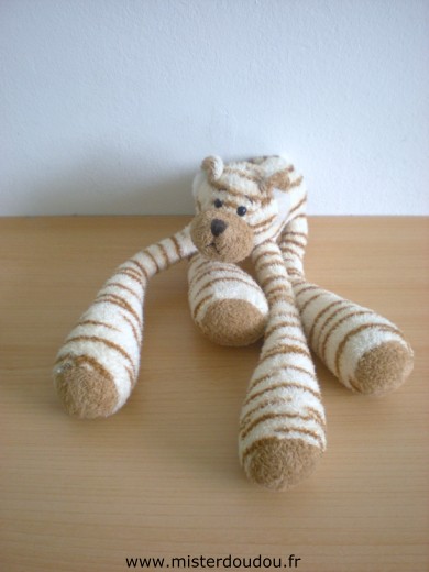 Doudou Tigre Cmp Beige tigré longues pattes 