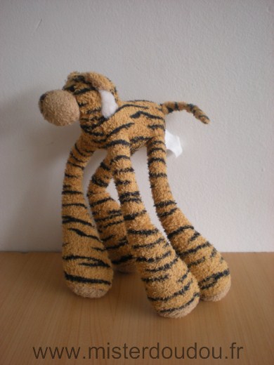 Doudou Tigre Cmp Marron tigre noir longues pattes 