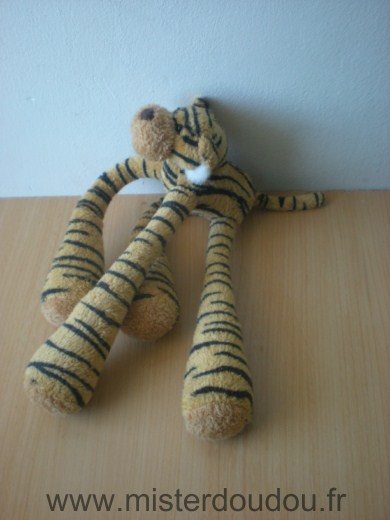 Doudou Tigre Cmp Moutarde tigré noir 