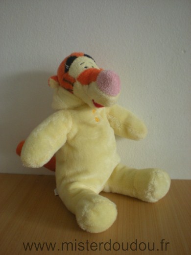 Doudou Tigre Disney Tigrou nicotoy pyjama jaune capuche 