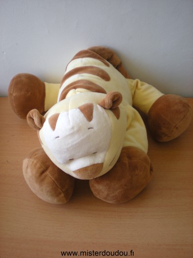 Doudou Tigre Noukie s Jaune marron Grand modèle