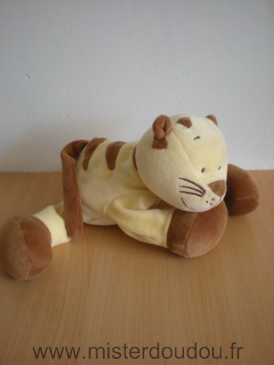 Doudou Tigre Noukie s Jaune tigre marron 