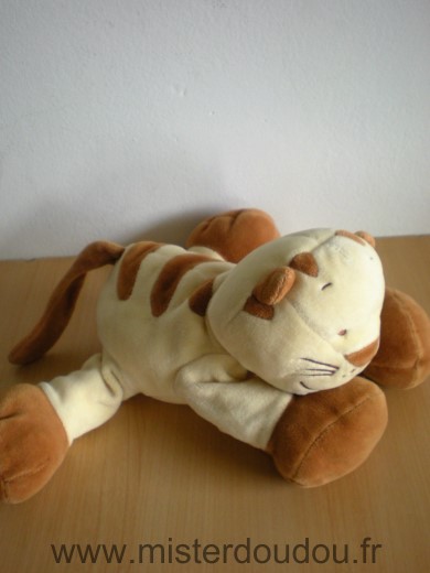 Doudou Tigre Noukie s Jaune tigre marron 