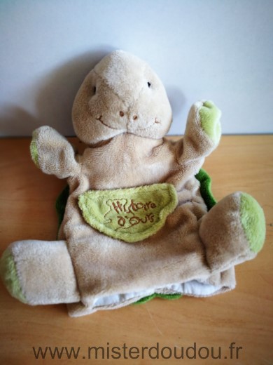 Doudou Tortue Histoire d ours Beige vert 