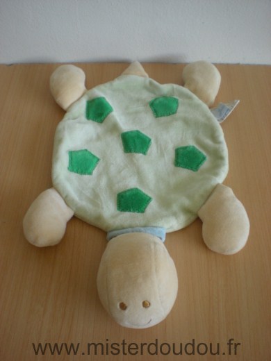 Doudou Tortue Jacadi Beige vert taches vertes 