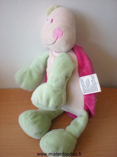 Doudou Tortue Kimbaloo Rose vert 