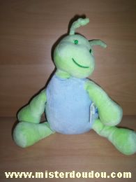 Doudou Tortue Marese Bleu ciel vert 