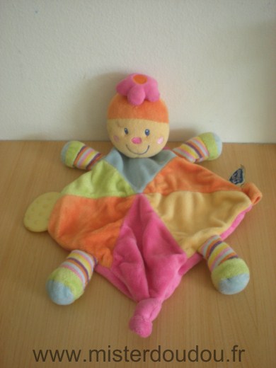 Doudou Tortue Mots d enfants Multicolore 