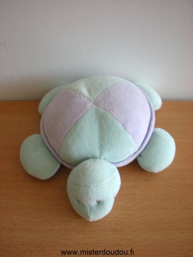 Doudou Tortue Pommette Bleu mauve 