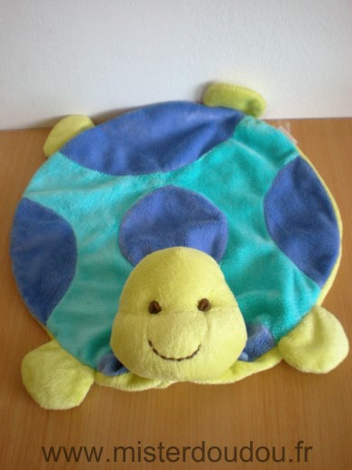 Doudou Tortue Tati Vert bleu violet 