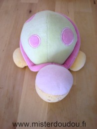 Doudou Tortue Tex Vert rose jaune 