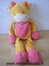 Doudou Vache Addex Jaune rose 