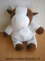 Doudou Vache Ajena Blanc marron 