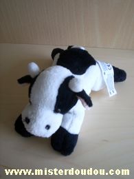 Doudou Vache Animal alley Blanc noir 