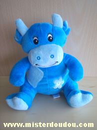 Doudou Vache Arthur et lola Bleu fleure bleue 