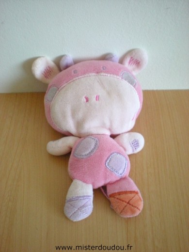 Doudou Vache Auchan Rose 