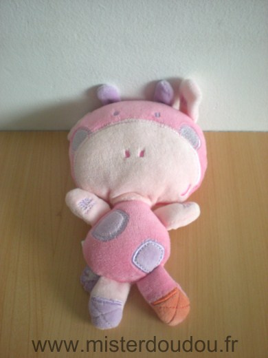 Doudou Vache Auchan Rose 