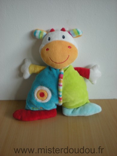 Doudou Vache Baby sun Girafe vert bleu rouge rond 