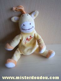 Doudou Vache Bébérêve Jaune roange 