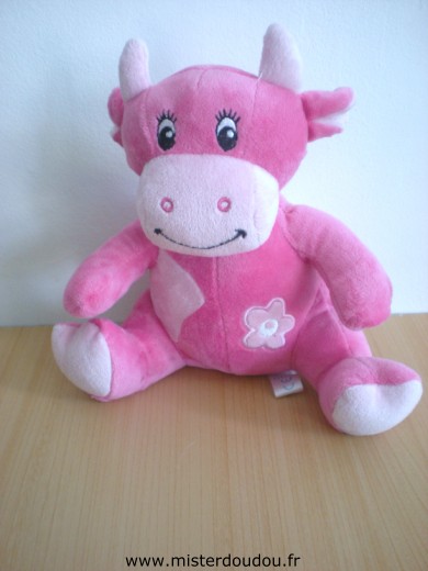 Doudou Vache Bébisol Rose 