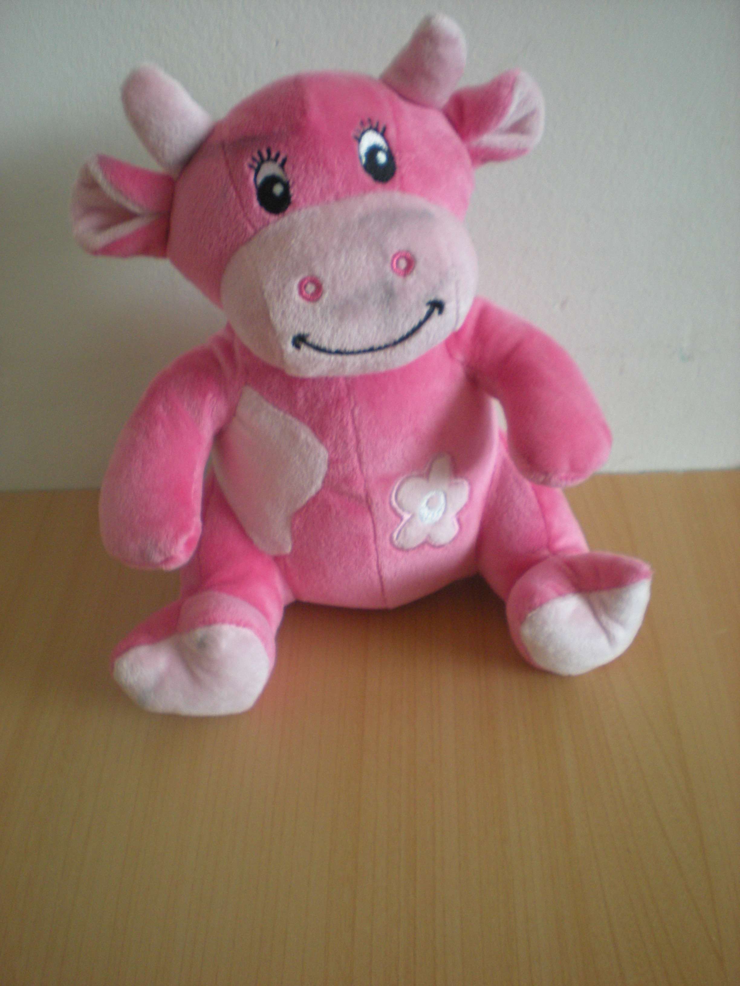 Doudou Vache Bébisol Rose 