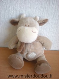 Doudou Vache Bengy Beige marron 