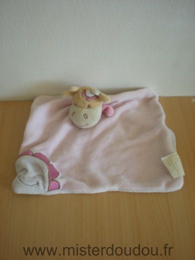 Doudou Vache Bengy Beige rose 