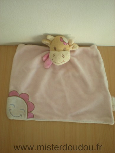 Doudou Vache Bengy Lola rose 