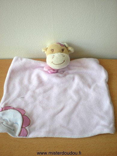 Doudou Vache Bengy Lola rose 