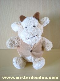 Doudou Vache Caloogan Ecru beige gilet beige 